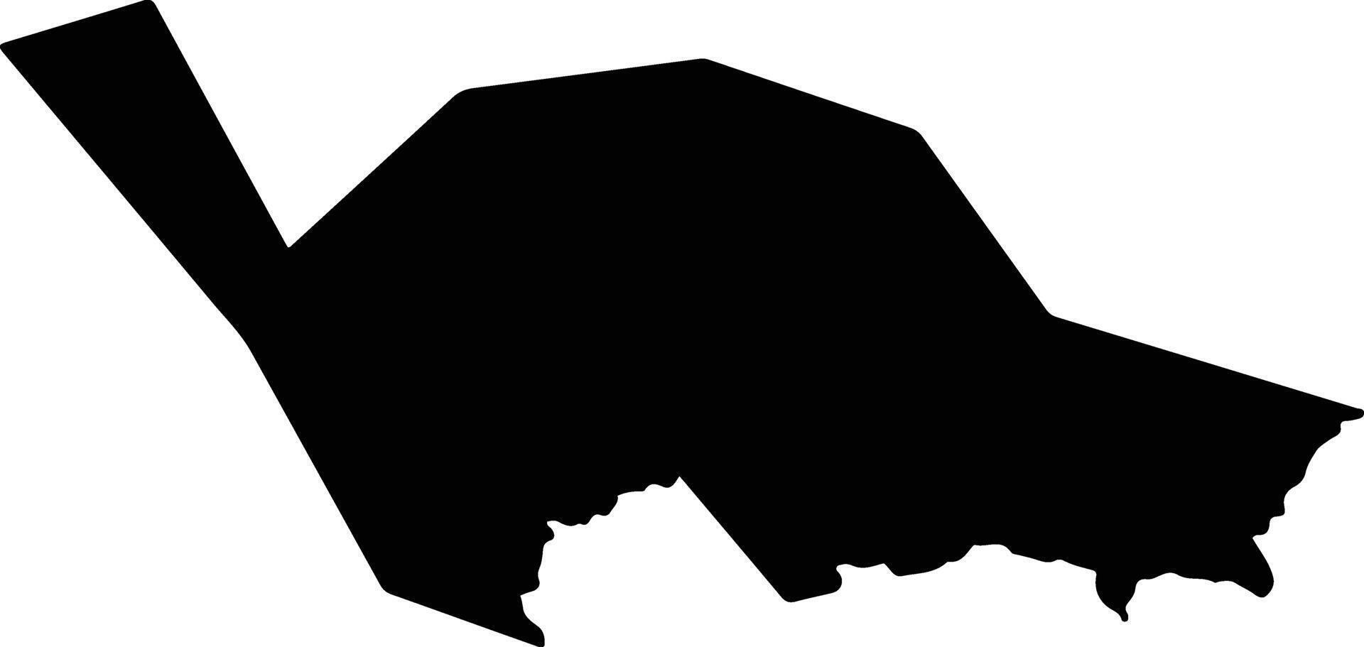 Jiangchenghanizhuyizuzizhixian China silhouette map vector