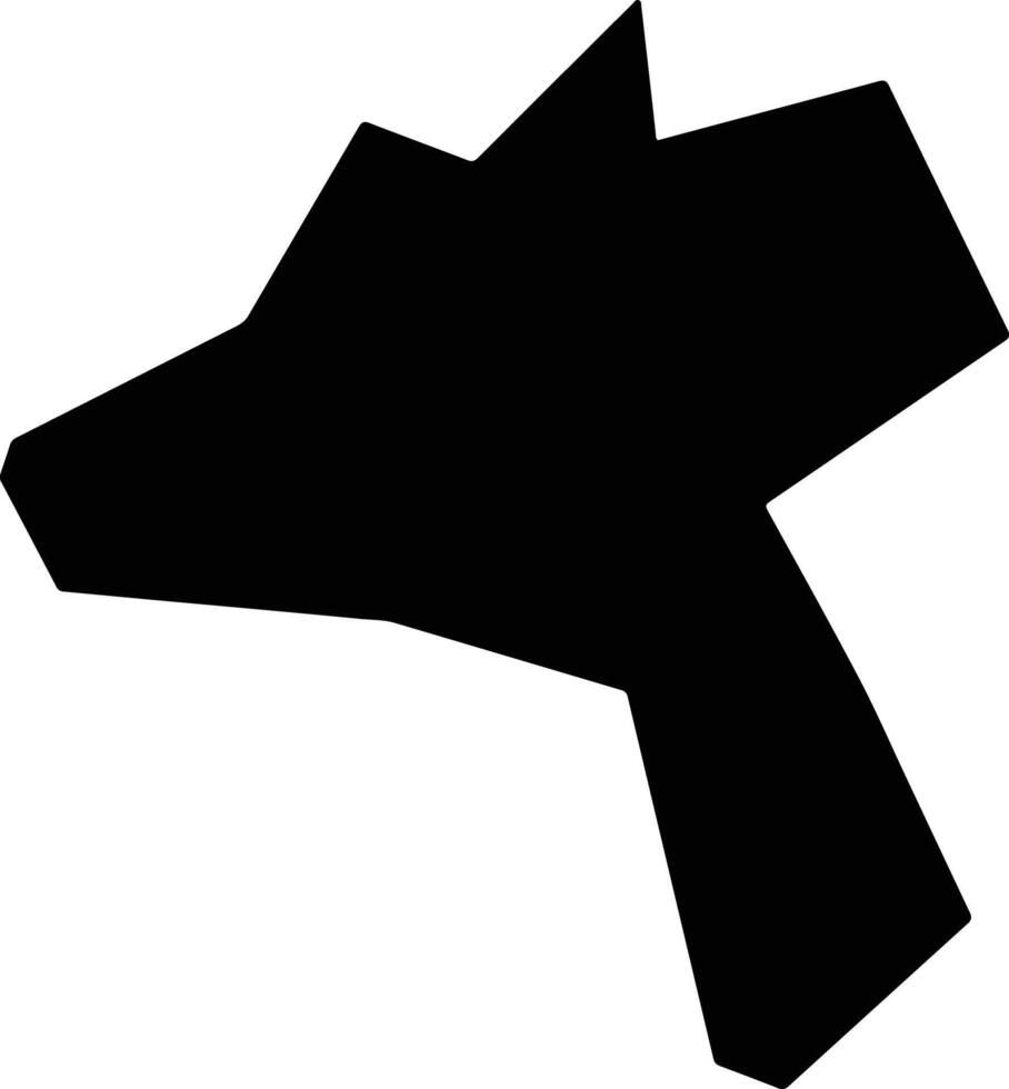 Jiangjinshi China silhouette map vector