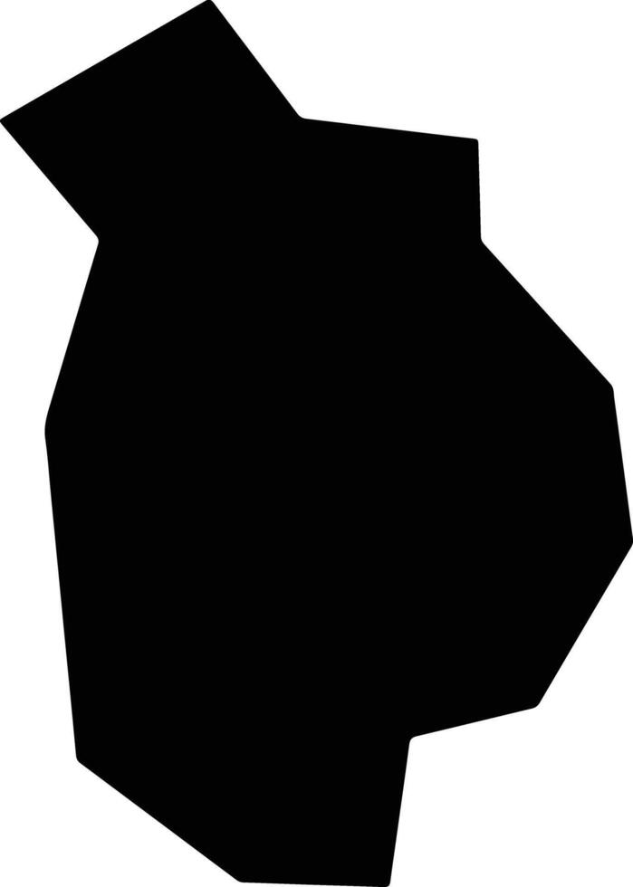 Jianpingxian China silhouette map vector