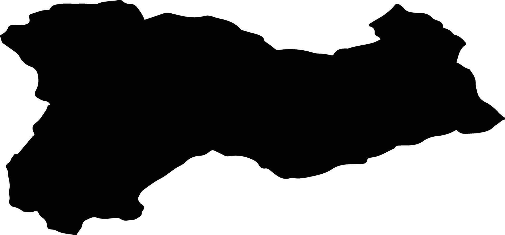 JIBERT Romania silhouette map vector
