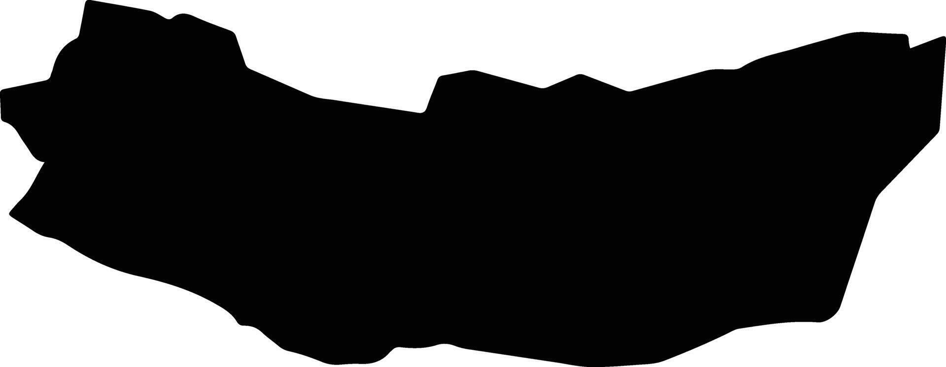 Jiji Town Taiwan silhouette map vector