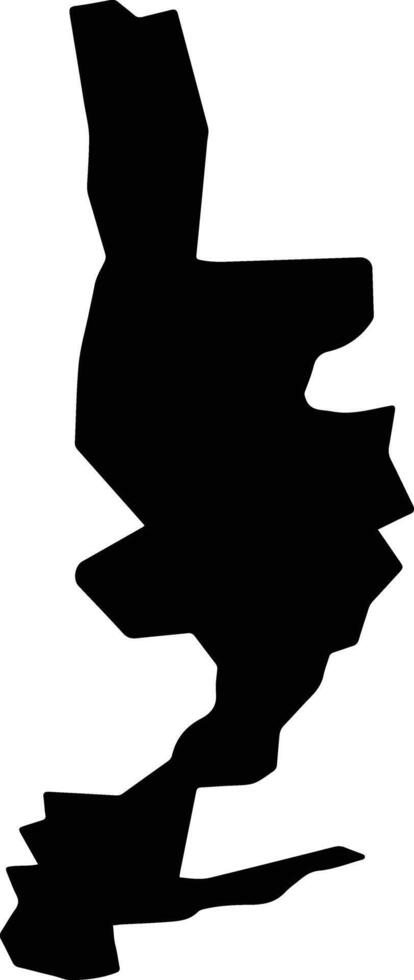 Jilikul District Tajikistan silhouette map vector