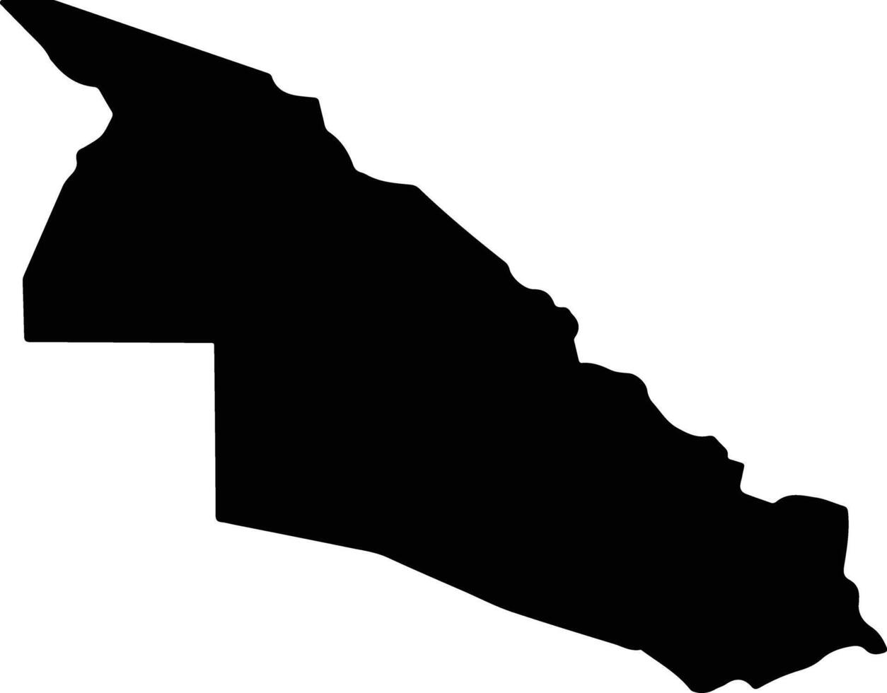 Jimi District Papua New Guinea silhouette map vector