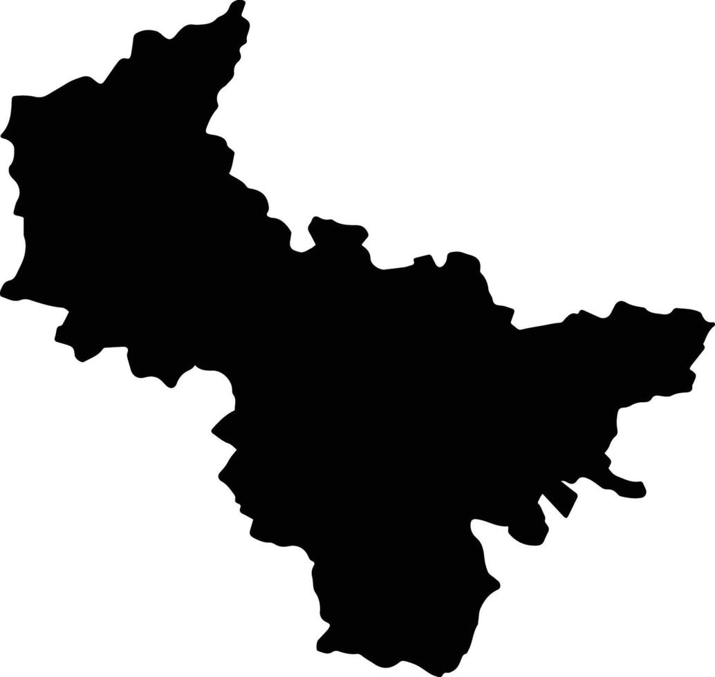 Jind India silhouette map vector