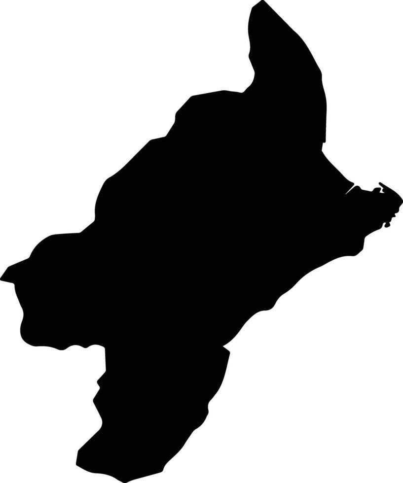 Jinshan District Taiwan silhouette map vector