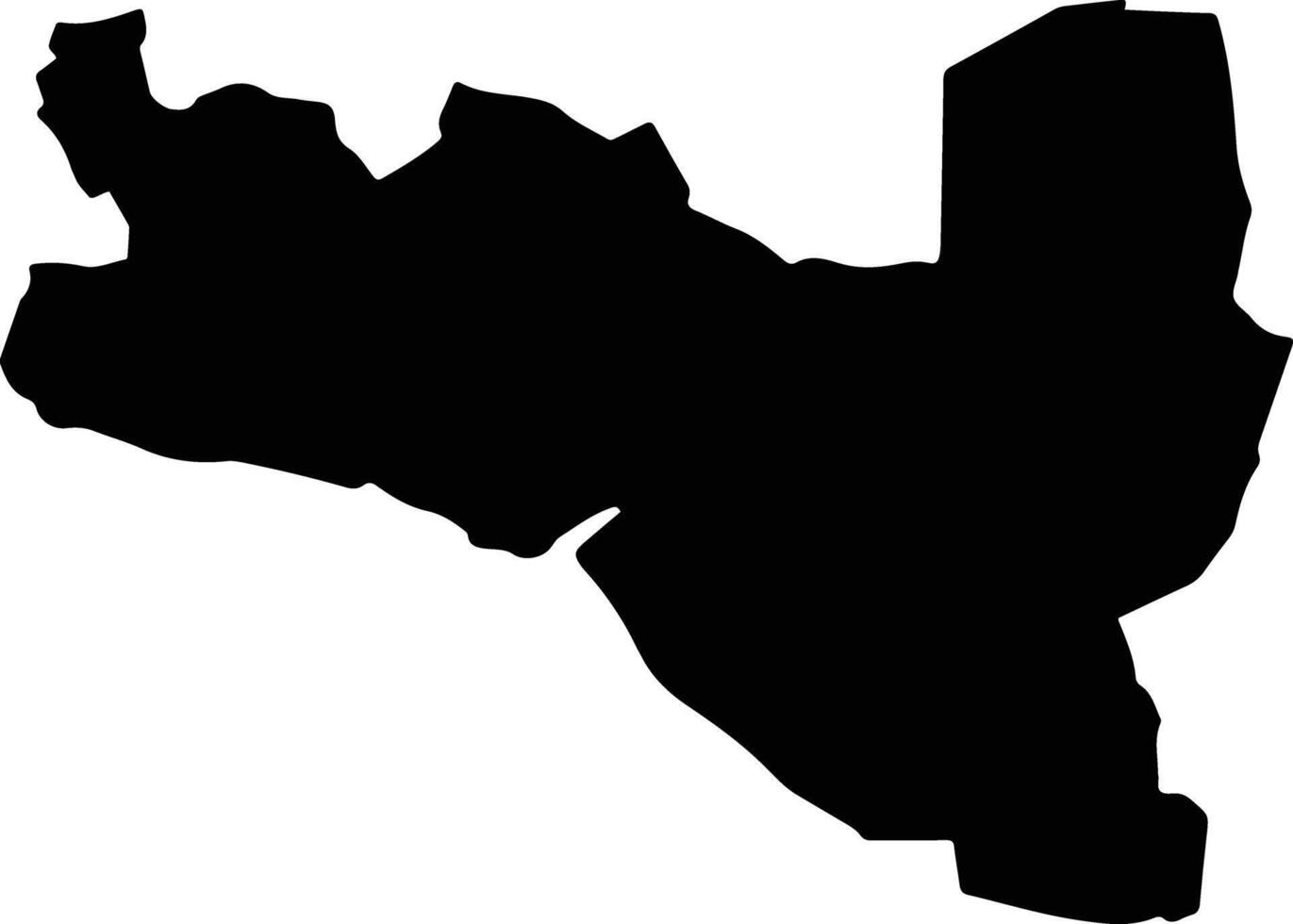 Jiquilpan Mexico silhouette map vector