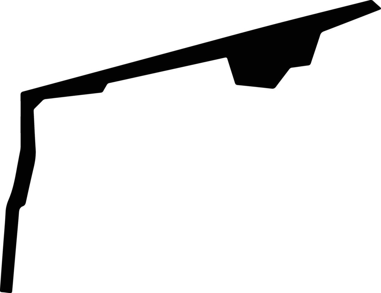 John Compton Highway Saint Lucia silhouette map vector