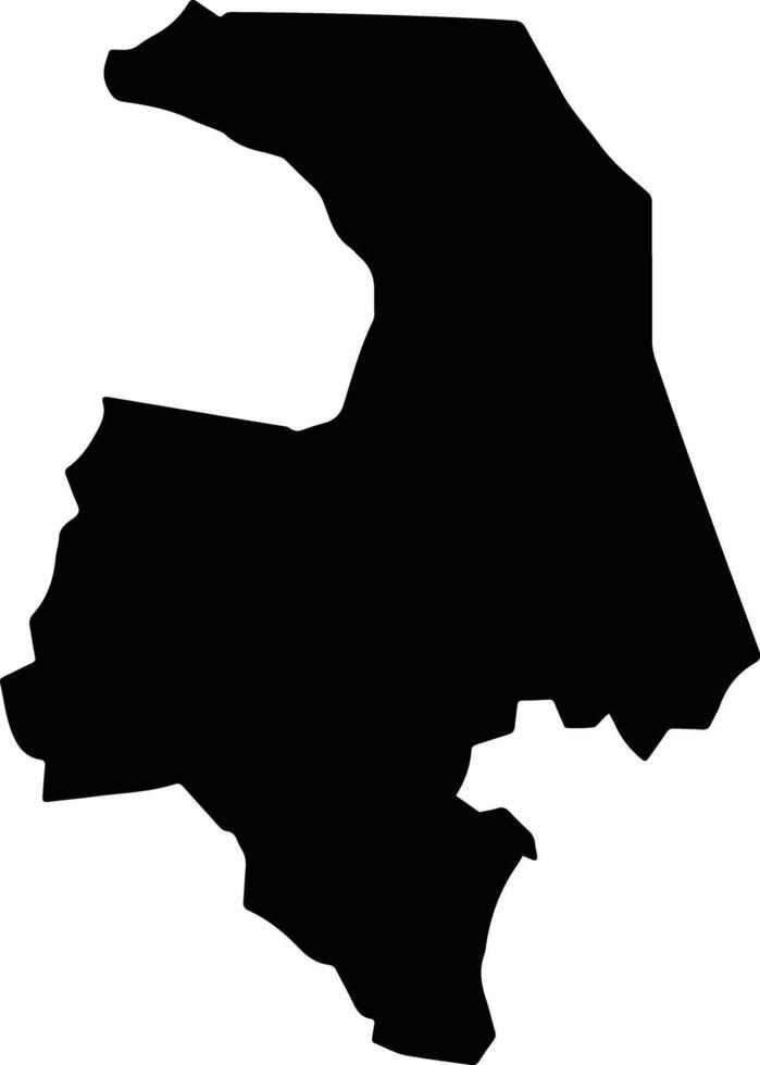 Johns Hall Jamaica silhouette map vector
