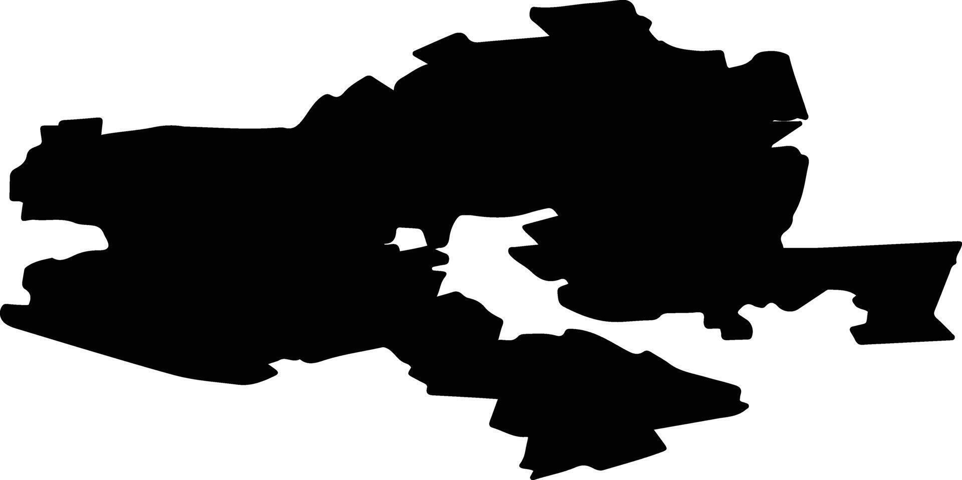 Johvi Estonia silhouette map vector