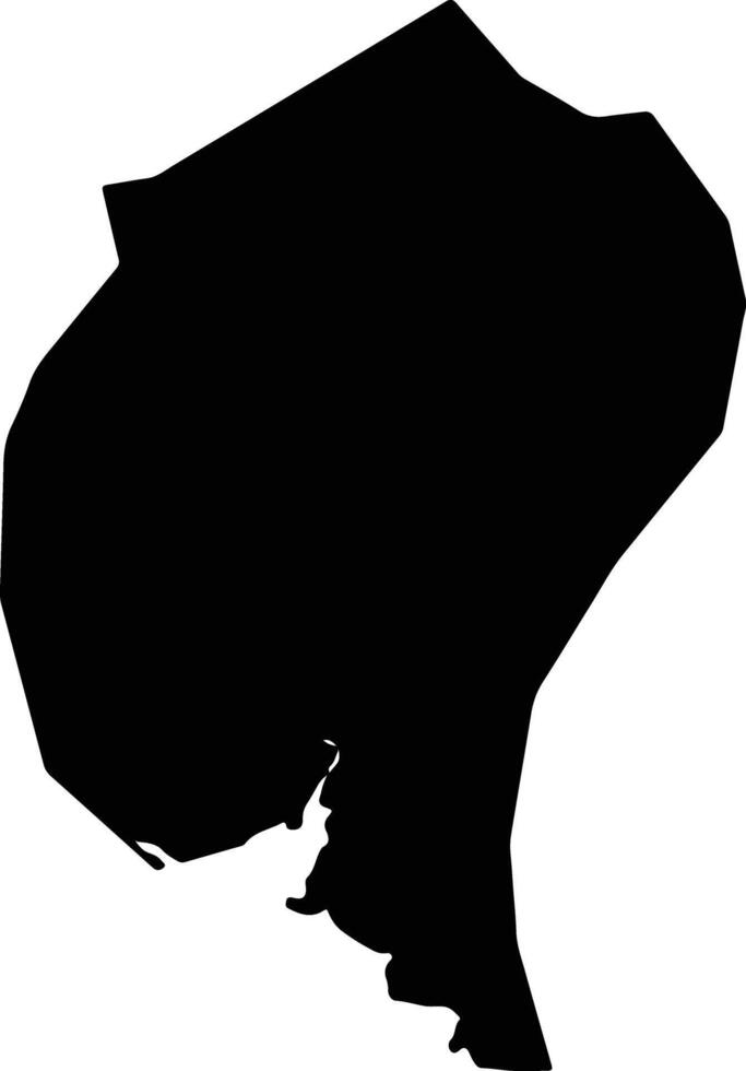 Jongju City North Korea silhouette map vector