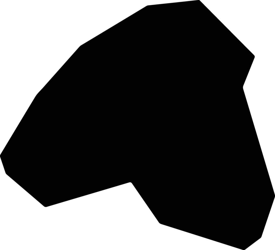 Jos North Nigeria silhouette map vector
