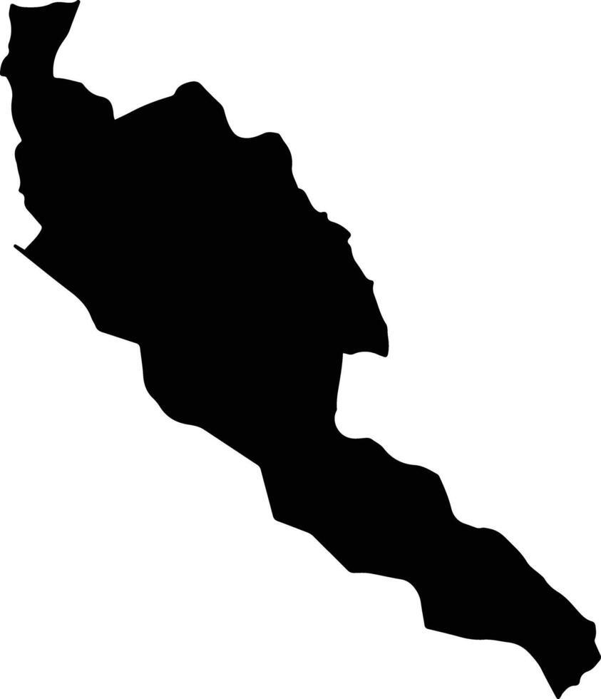 Juaben Municipal Ghana silhouette map vector