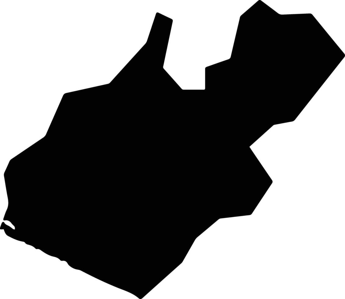 Jujutla El Salvador silhouette map vector