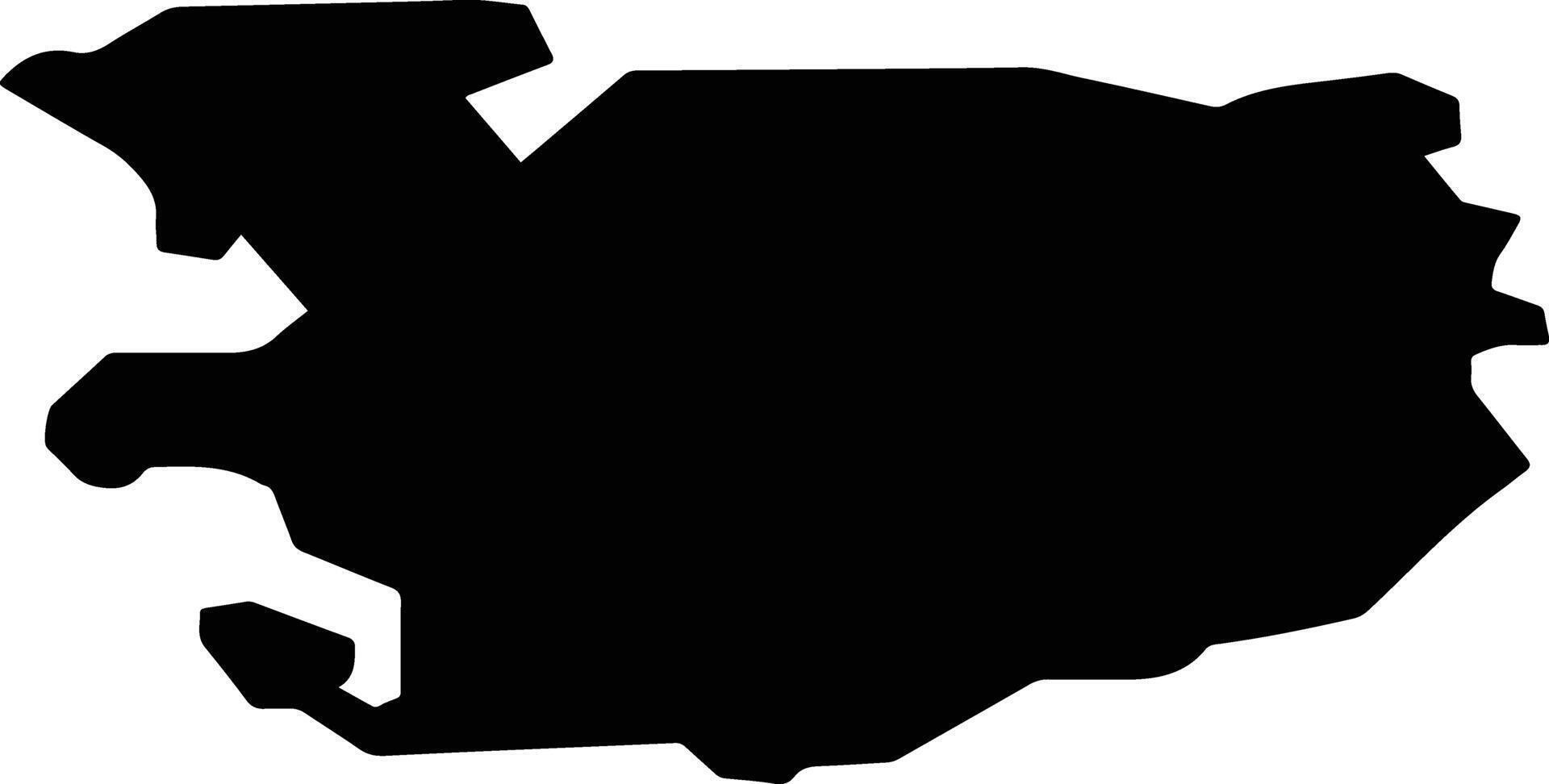Jumgal Kyrgyzstan silhouette map vector