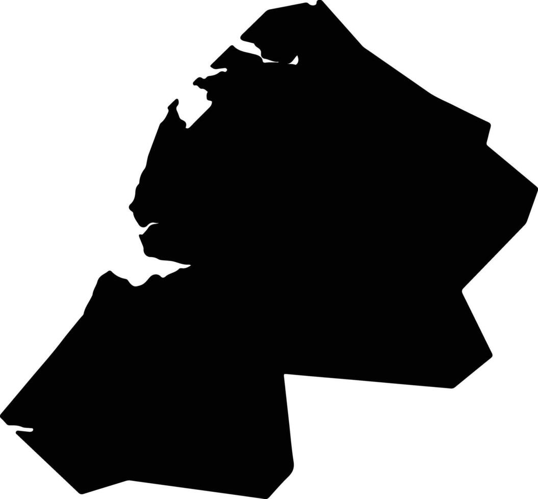 Jungsan North Korea silhouette map vector