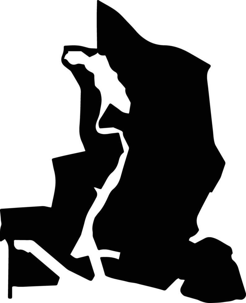 JURONG EAST Singapore silhouette map vector