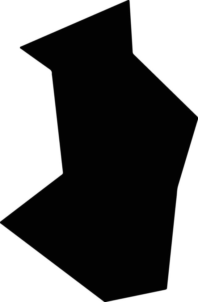 Jurongxian China silhouette map vector