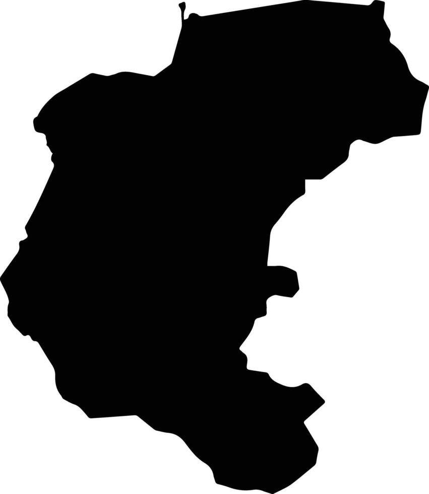 Kabalebo Suriname silhouette map vector