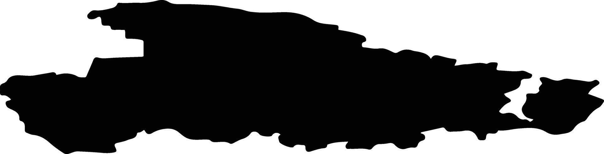 Kaarosta District Russia silhouette map vector