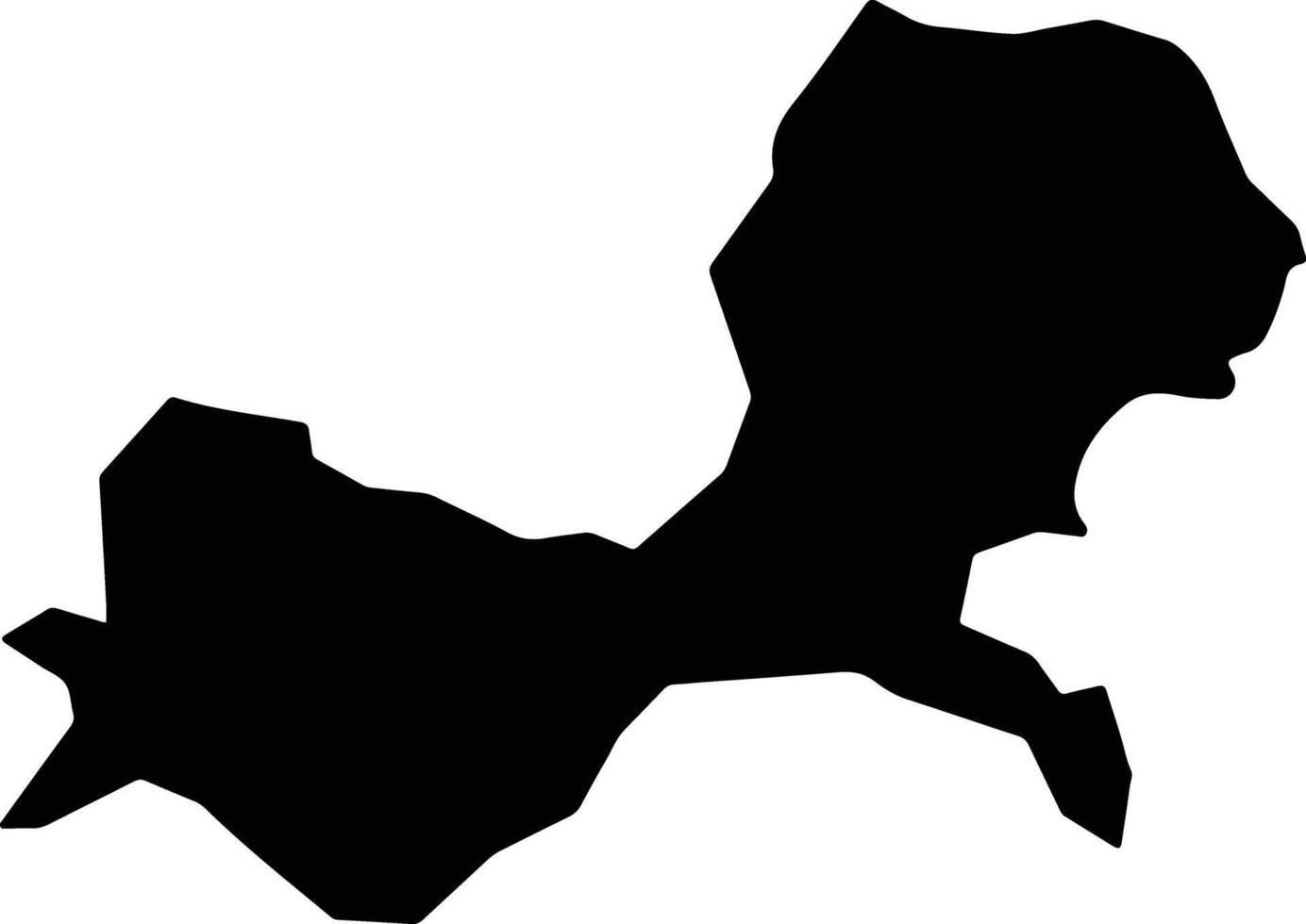 Kabare Democratic Republic silhouette map vector