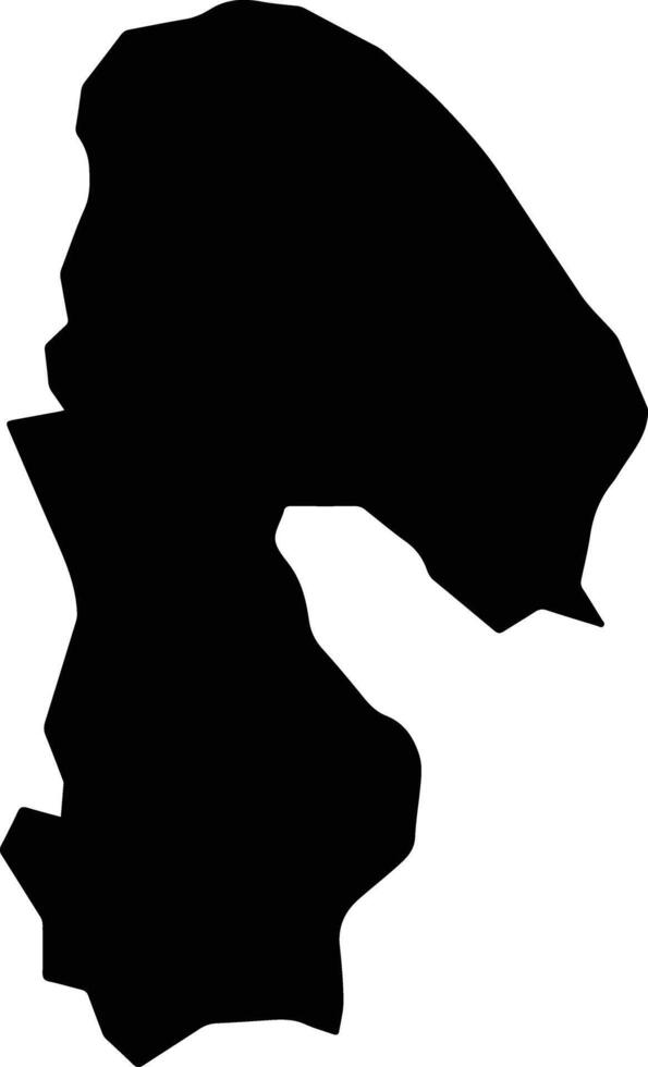 Kabba Bunu Nigeria silhouette map vector