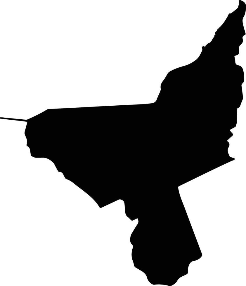 Kabo Central African Repu silhouette map vector