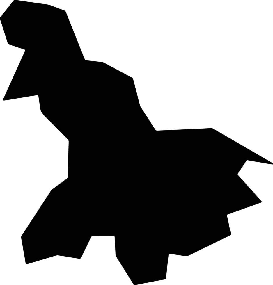 Kachhi Pakistan silhouette map vector