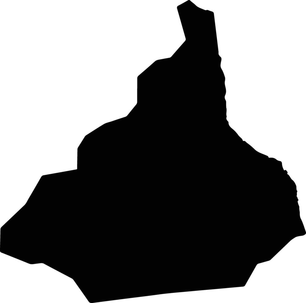 Kadei Cameroon silhouette map vector