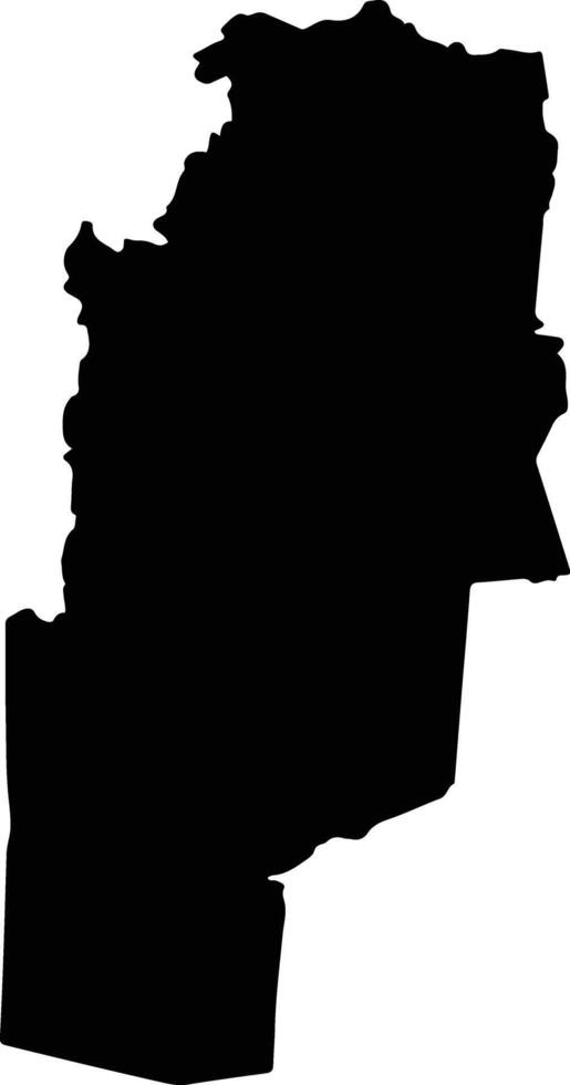 Kadjebi Ghana silhouette map vector