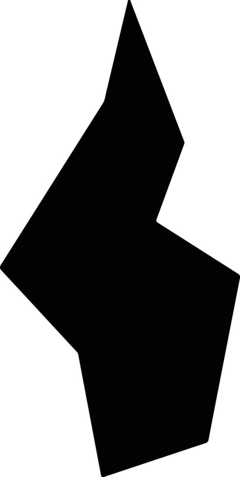 Kaduna South Nigeria silhouette map vector