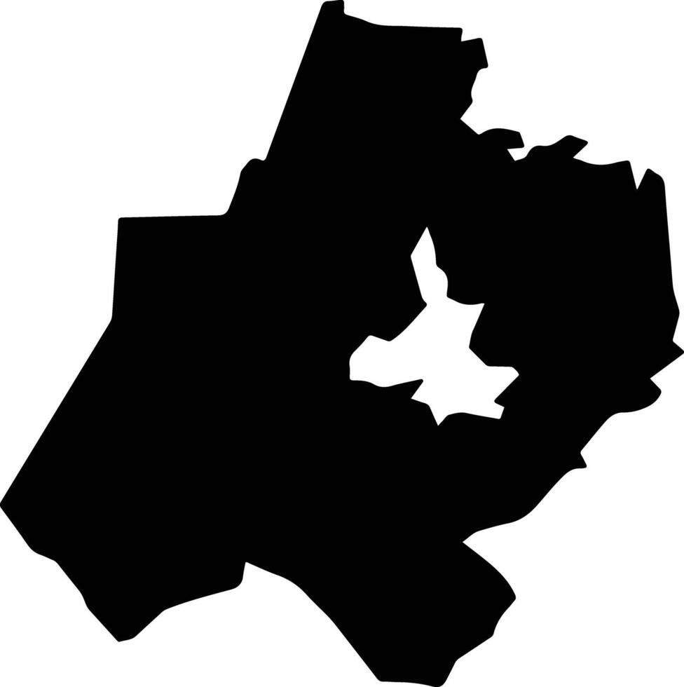 Kafr Al Dawwar Egypt silhouette map vector