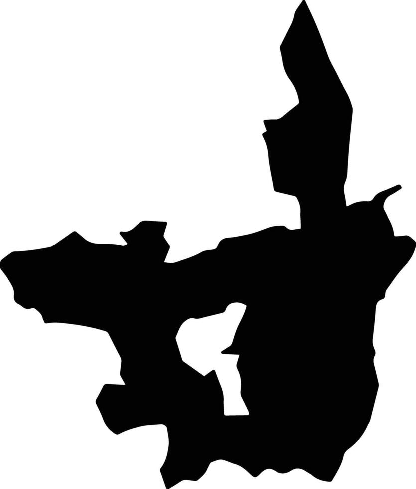 Kafr Al Shaykh Egypt silhouette map vector