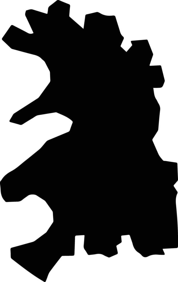 Kafr Al Zayyat Egypt silhouette map vector