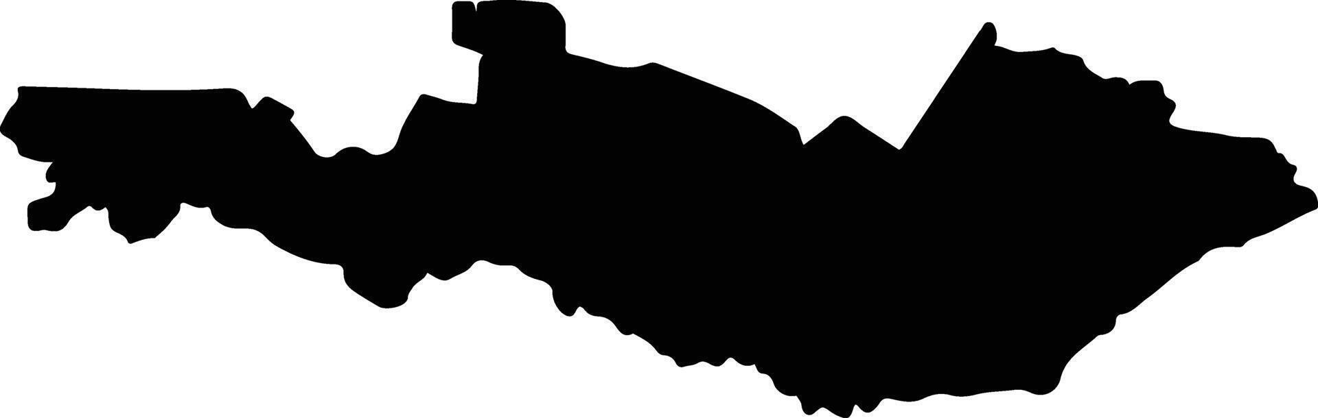 Kafue Zambia silhouette map vector