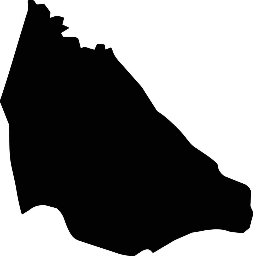 Kaiama Nigeria silhouette map vector