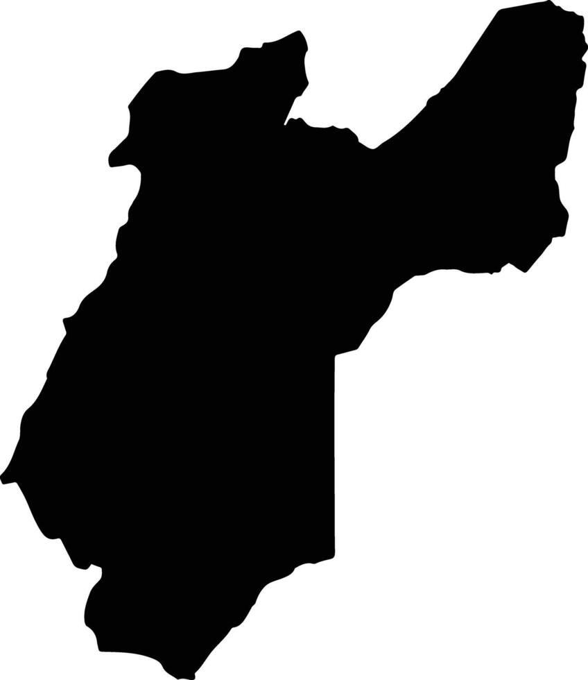 Kailahun Sierra Leone silhouette map vector