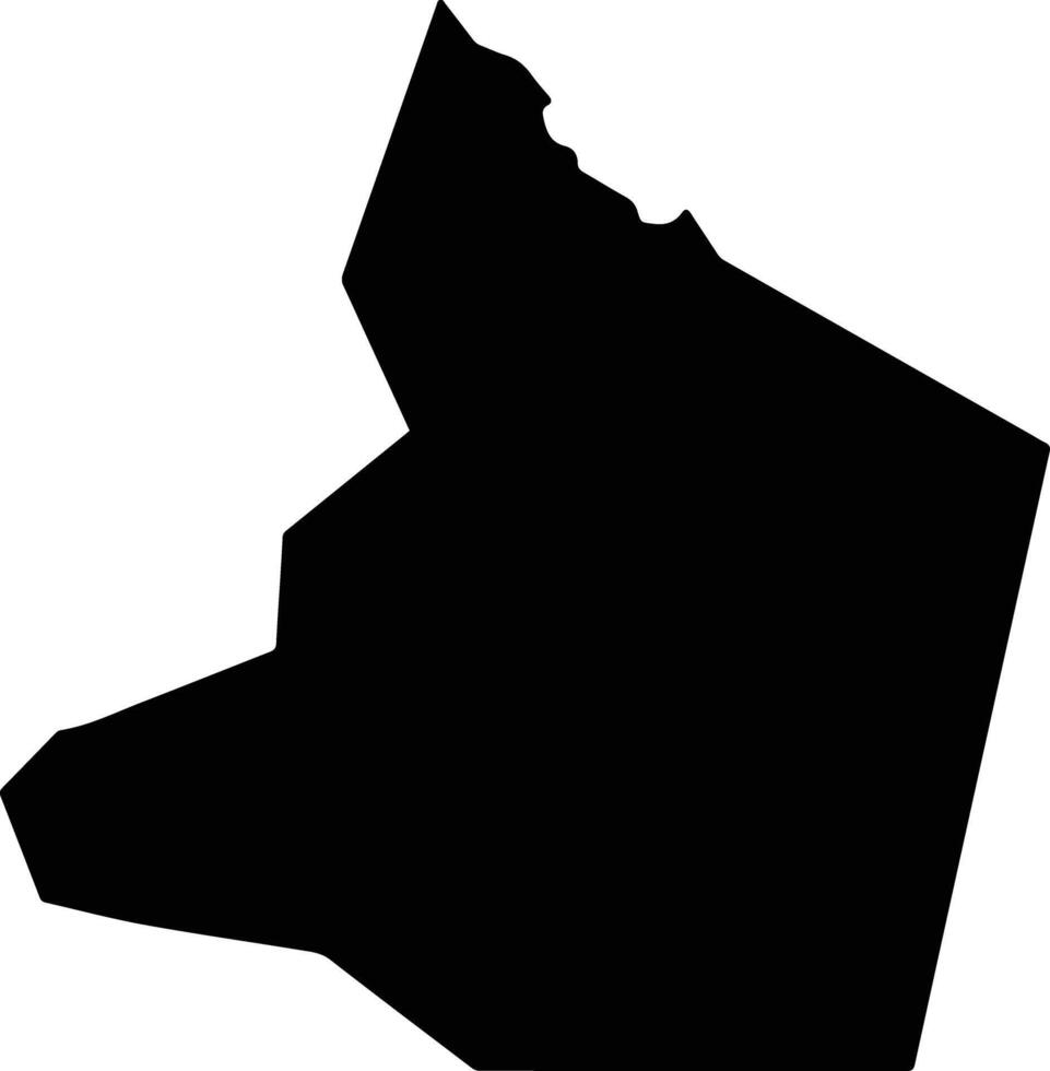 Kainanatu District Papua New Guinea silhouette map vector