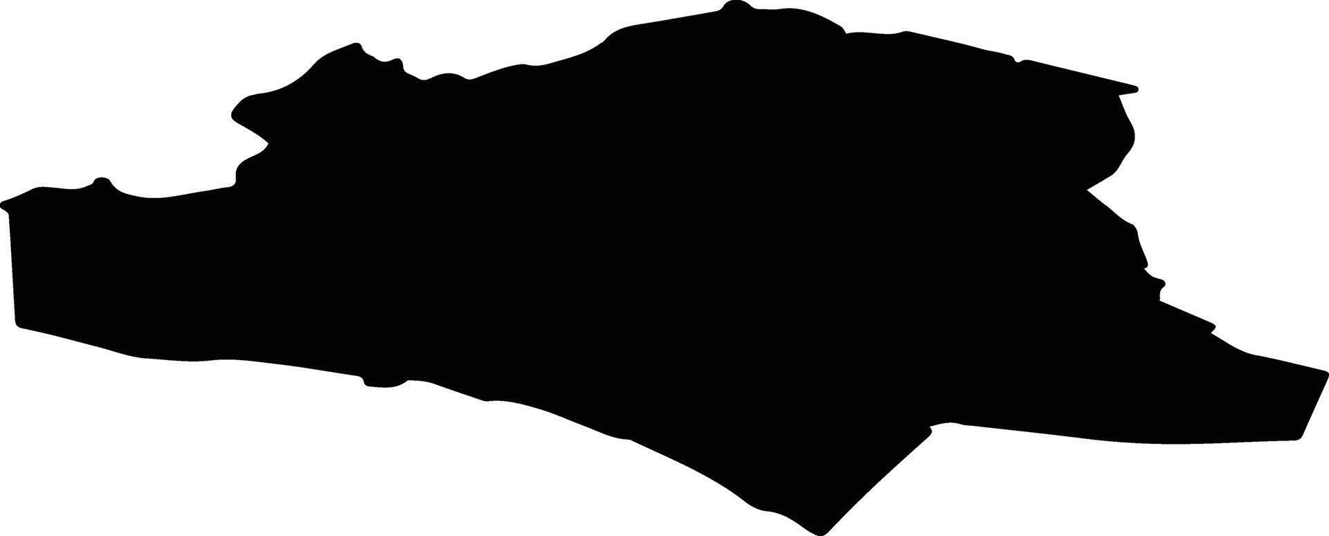 Kajaanin seutukunta Finland silhouette map vector