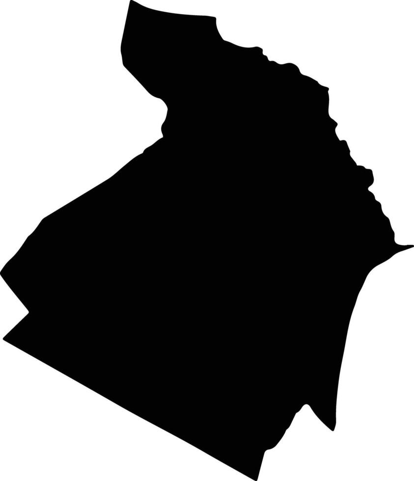 Kajiado Central Kenya silhouette map vector