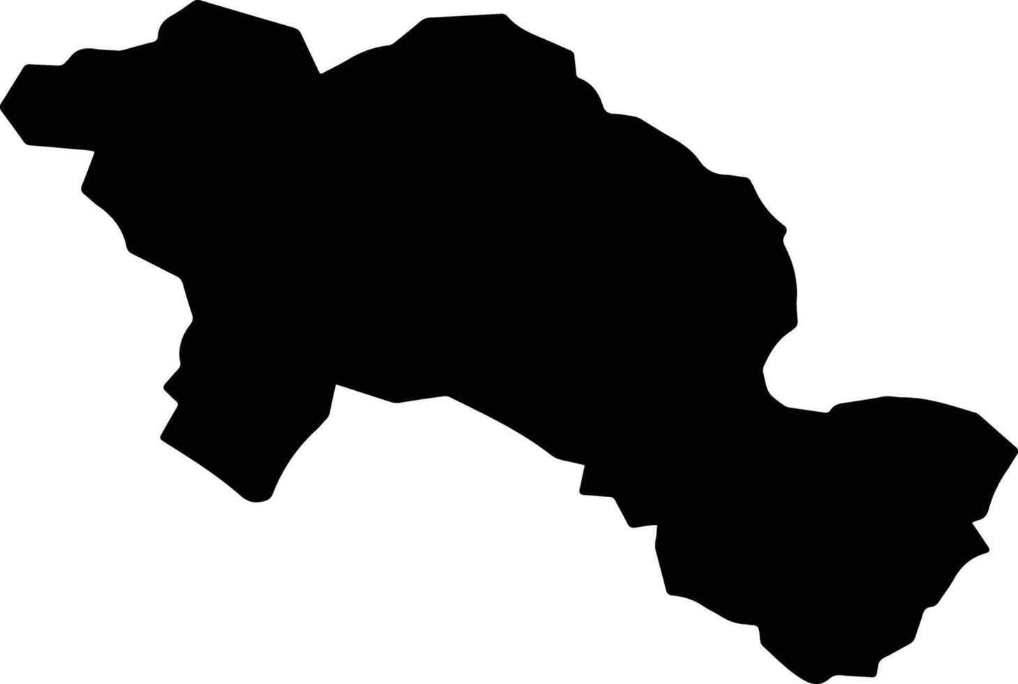 Kajran Afghanistan silhouette map vector
