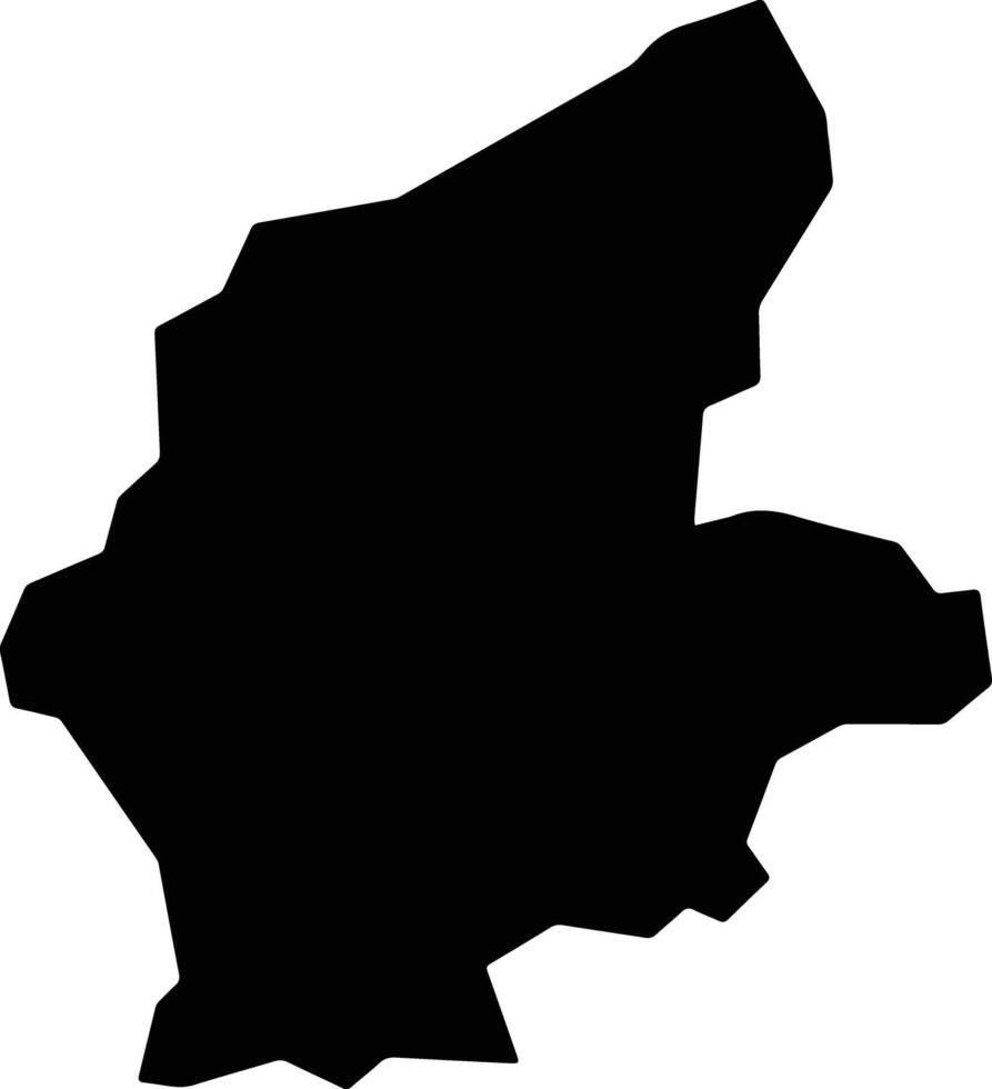 Kakata Liberia silhouette map vector