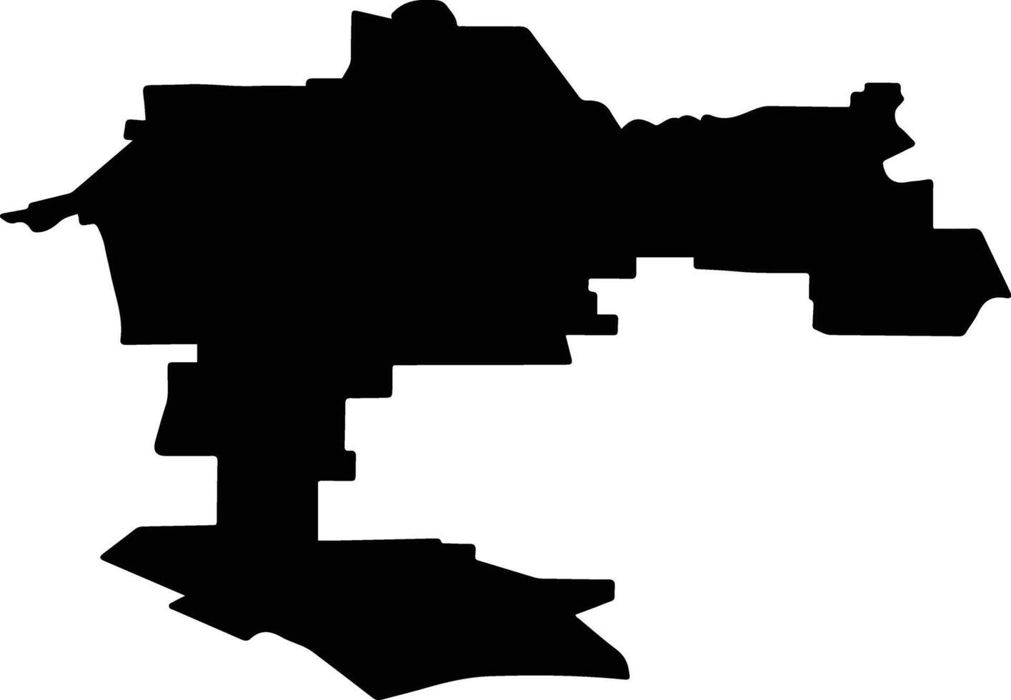 Kalachinsky District Russia silhouette map vector