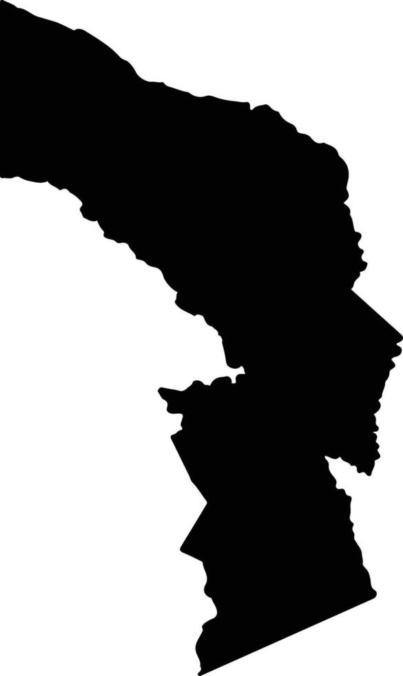 Kalabo Zambia silhouette map vector