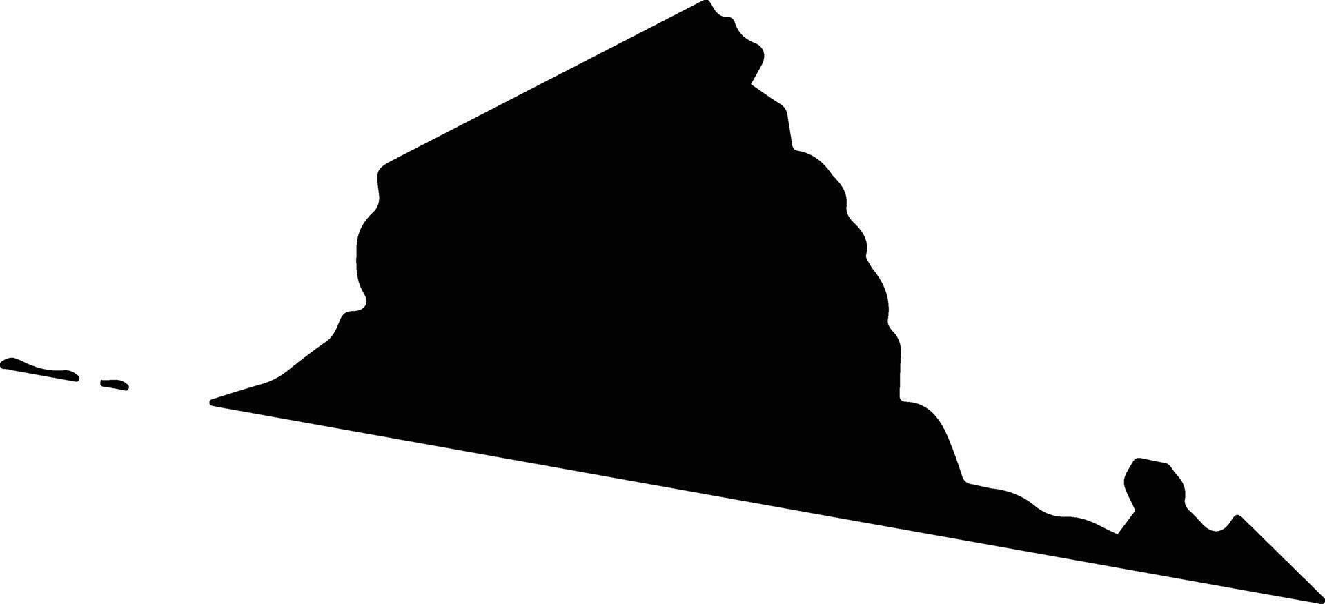 Kalawao United States silhouette map vector