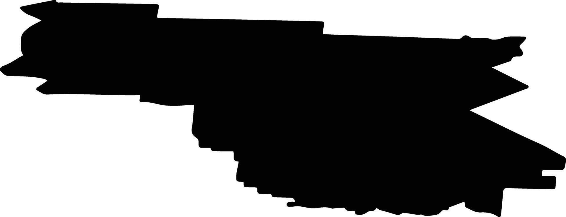 Kalevala District Russia silhouette map vector
