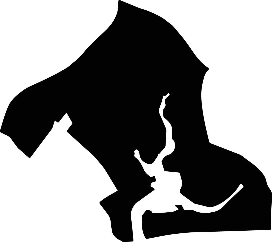 KALLANG Singapore silhouette map vector