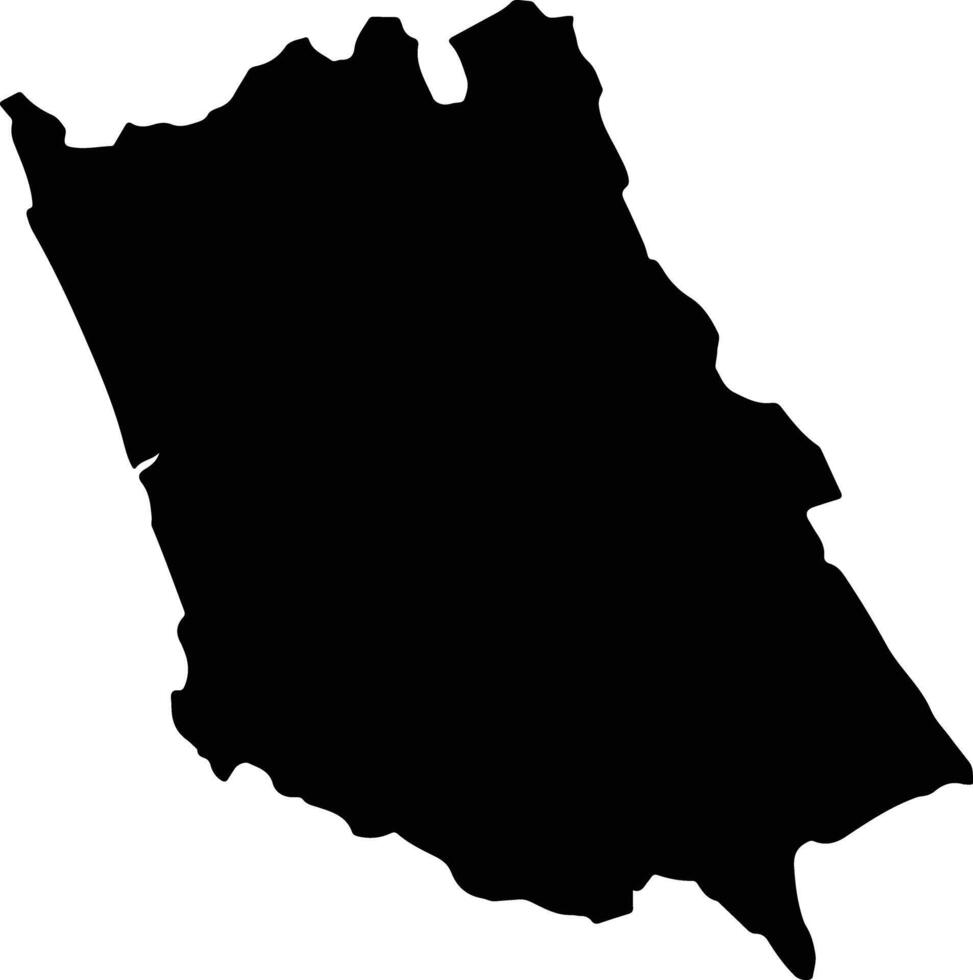 Kalutara District Sri Lanka silhouette map vector