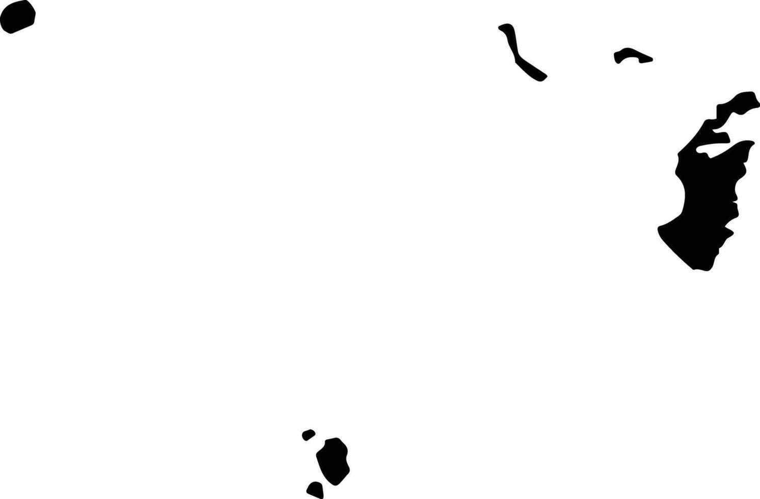 Kamaran Yemen silhouette map vector