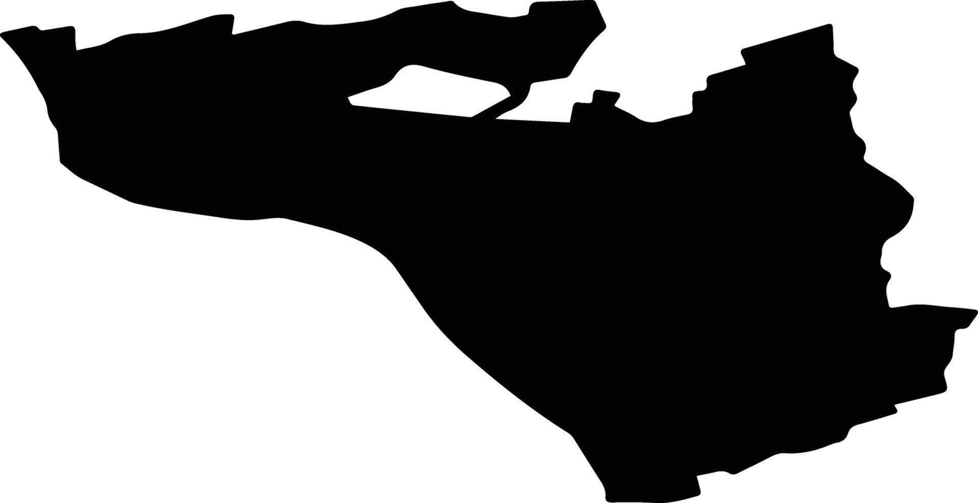 Kambarsky District Russia silhouette map vector