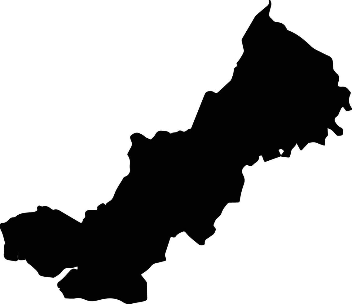 Kambia Sierra Leone silhouette map vector